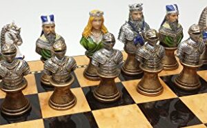 Medieval Times Crusades RED & Green Busts Set of Chess Men Pieces Hand Painted