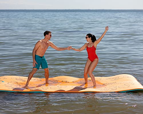 Maui Mat (by Aqua Lily Products): Floating Foam Fun Pad Designed for Water Recreation and Relaxing (14 foot)