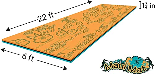 Maui Mat (by Aqua Lily Products): Floating Foam Fun Pad Designed for Water Recreation and Relaxing (14 foot)