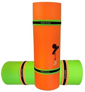 rubber dockie rd18ogt2 floating pad foam water mat – 18 ft. x 6 ft., green/orange