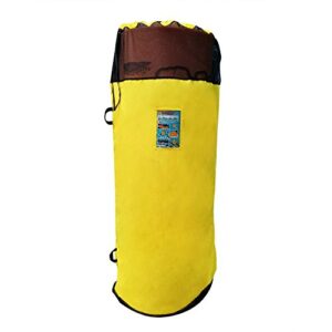 aqua lily pad acc-sb-xl-y nylon storage bag with mesh inserts and mounting hooks, fits 16, 20, & 22 foot pads, yellow