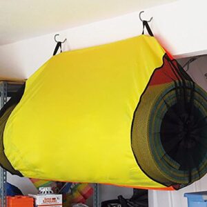 Aqua Lily Pad ACC-SB-XL-Y Nylon Storage Bag with Mesh Inserts and Mounting Hooks, Fits 16, 20, & 22 Foot Pads, Yellow