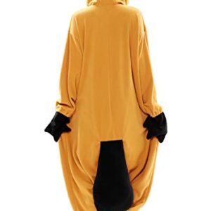 SAZAC Platypus Kigurumi - Onesie Jumpsuit Halloween Costume (Adults, Brown)