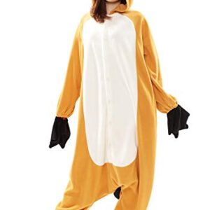 SAZAC Platypus Kigurumi - Onesie Jumpsuit Halloween Costume (Adults, Brown)