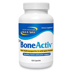 north american herb & spice boneactiv - 120 capsules - bone & joint support - mcha, sage, rosemary, oreganol p73 oregano oil - non-gmo - 30 servings