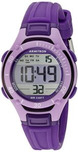 armitron sport women's 45/7062pur digital chronograph purple watch