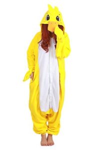 wotogold animal cosplay costume duck unisex adult pajamas yellow, large