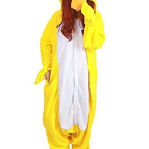 WOTOGOLD Animal Cosplay Costume Duck Unisex Adult Pajamas Yellow, Large