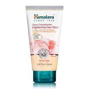 himalaya clean complexion brightening face wash for clear & glowing skin and more even skin tone 5.07 oz