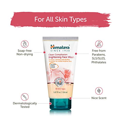 Himalaya Clean Complexion Brightening Face Wash for Clear & Glowing Skin and More Even Skin Tone 5.07 oz