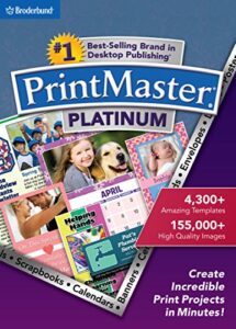 printmaster v7 platinum for pc: design software for making personalized print projects (cards, flyers, posters, scrapbooks) [download]