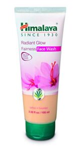 himalaya radiant glow fairness face wash for clear, glowing skin, and pore minimizer for even skin tone 3.38 oz