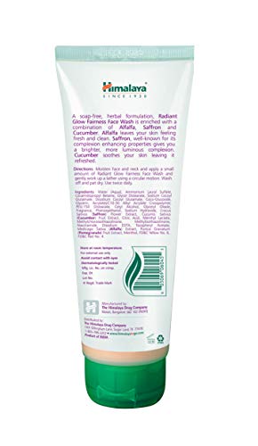 Himalaya Radiant Glow Fairness Face Wash for Clear, Glowing Skin, and Pore Minimizer for Even Skin Tone 3.38 oz