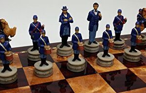 US Generals Civil War Set of Chess Men Pieces Hand Painted - NO BOARD