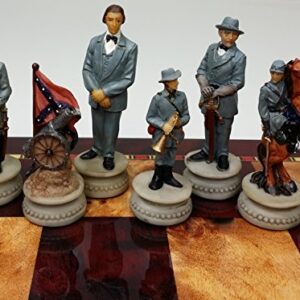 US Generals Civil War Set of Chess Men Pieces Hand Painted - NO BOARD