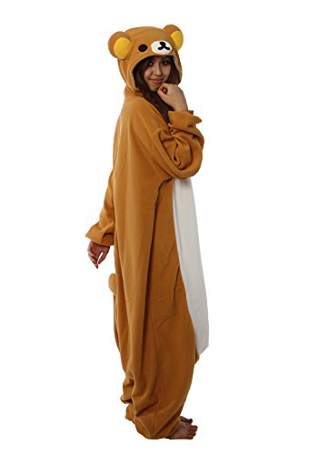 SAZAC San-X Licensed Rilakkuma Kigurumi - Onesie Jumpsuit Halloween Costume (Adults)