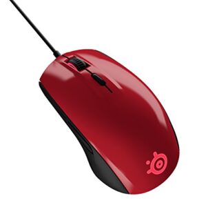 steelseries rival 100, optical gaming mouse - forged red