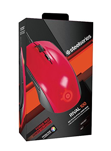 SteelSeries Rival 100, Optical Gaming Mouse - Forged Red