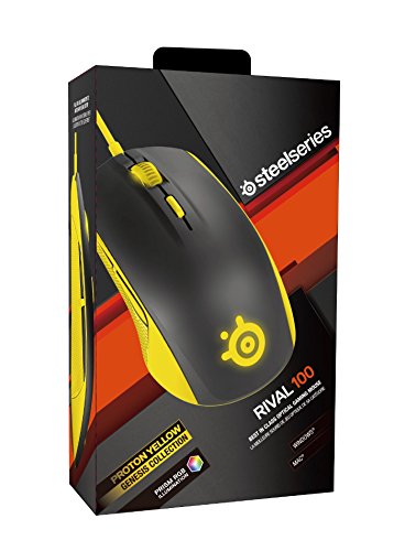 SteelSeries Rival 100, Optical Gaming Mouse - Proton Yellow