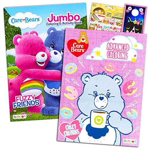 Care Bears Coloring Book Super Set - 2 Jumbo Books and Bonus Stickers (Care Bears Party Supplies)