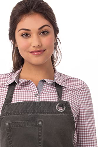 Chef Works Unisex Dorset Bib Apron, Pewter, One Size