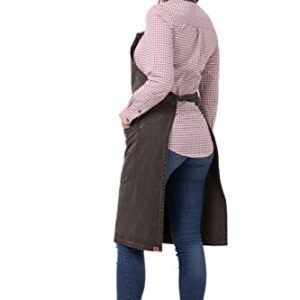 Chef Works Unisex Dorset Bib Apron, Pewter, One Size