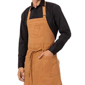 Chef Works Unisex Rockford Bib Apron, Nutmeg, One Size