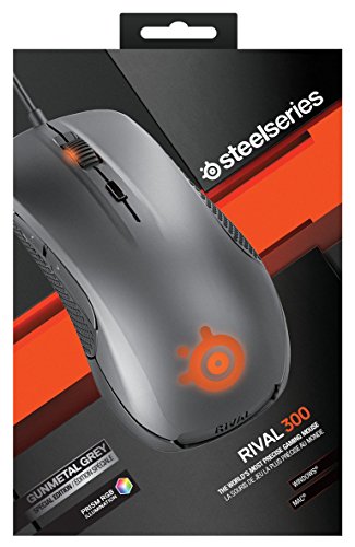 SteelSeries Rival 300, Optical Gaming Mouse - Gunmetal Grey