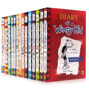 a library of diary of a wimpy kid 1-16 books set collection box set