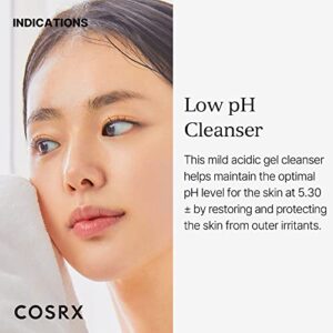 COSRX Low pH Good Morning Gel Cleanser, 5.07 fl.oz / 150ml, Daily Mild Face Cleanser for Sensitive Skin with BHA and Tea-Tree Oil, PH Balancing, Anti Breakouts, No Parabens, No Sulfates, Korean Skincare