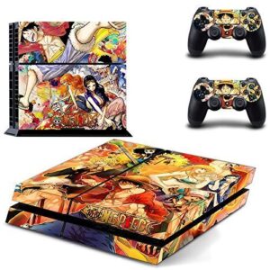 can ps4 console designer protective vinyl skin decal cover for sony playstation 4 & remote dualshock 4 wireless controller stickers - one piece gytm0149