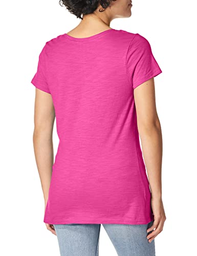 Hanes Women's Shirts, Slub Cotton Shirred V-Neck Tee, Cotton T-Shirts for Women, Women’s Tee Shirts