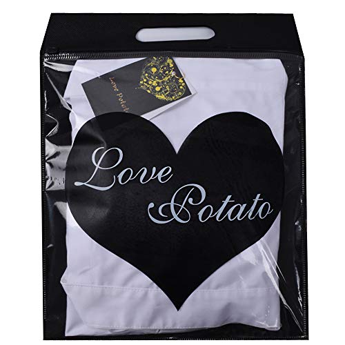 Love Potato Cute White Retro Kitchen Restaurant Women Aprons for Women Girls Waitress Apron for Gift