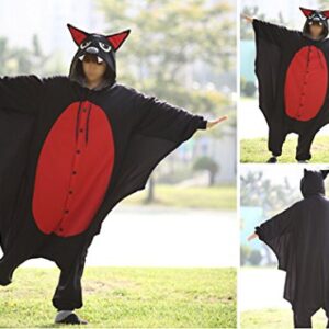 WOTOGOLD Animal Cosplay Costume Bat Unisex Adult Pajamas Black