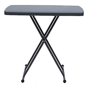 iceberg indestructable too 1200 series, personal folding table, indoor/outdoor, commercial grade, charcoal, 19.5” l x 30” w x 28" h