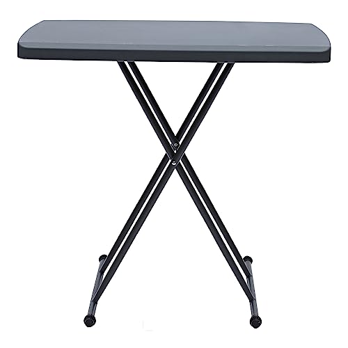 Iceberg IndestrucTable TOO 1200 Series, Personal Folding Table, Indoor/Outdoor, Commercial Grade, Charcoal, 19.5” L x 30” W x 28" H