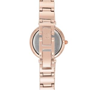 Anne Klein Women's AK/2434RGRG Diamond-Accented Rose Gold-Tone Bracelet Watch