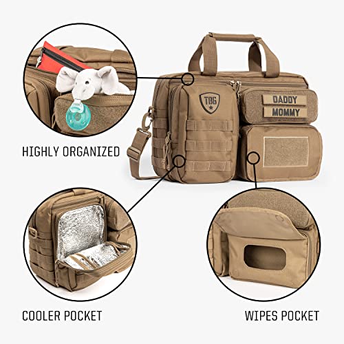 Tactical Baby Gear Deuce 3.0 Tactical Diaper Bag with Changing Mat (Black)