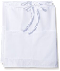 dickies chef uniform apron, one size, white