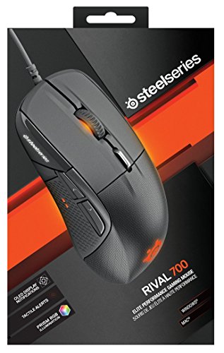 SteelSeries Rival 700, Optical Gaming Mouse, RGB Illumination, 7 Buttons, OLED Display, Tactile Alerts, (PC / Mac) - Black