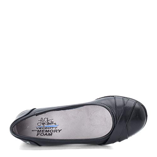 LifeStride Women's I-Loyal Flat, Black Tumble, 9 W US