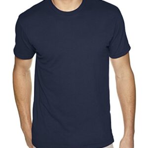 Next Level Men's Premium Baby Rib Collar T-Shirt, Midnight Navy, Medium