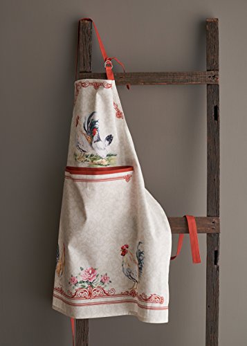 Maison d' Hermine Campagne 1 Piece 100% Cotton Apron with an Adjustable Neck & Visible Hidden Centre Pocket with Long Ties for Women/Men Chef (27.50"x31.50")