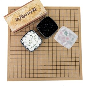 inhyo go set and chinese korean chess at back side / go board games/ go stones xiang-qi board game / baduk and janggi sets