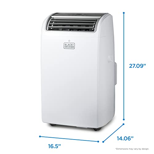 BLACK+DECKER 12,000 BTU Portable Air Conditioner up to 550 Sq. with Remote Control, White