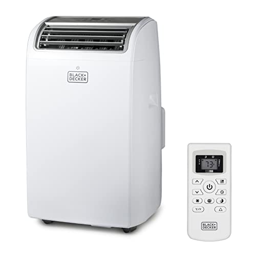 BLACK+DECKER 12,000 BTU Portable Air Conditioner up to 550 Sq. with Remote Control, White