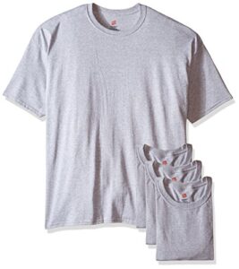 hanes men's ecosmart t-shirt (pack of 4), light steel, medium
