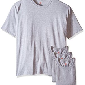 Hanes Men's Ecosmart T-Shirt (Pack of 4), Light Steel, Medium