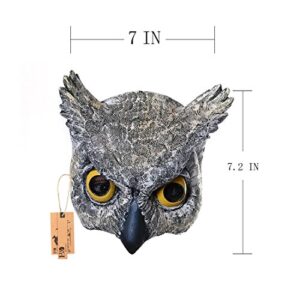 YU FENG Half Face Owl Mask Halloween Masquerade Stage Performance Decorative Cosplay Costume Latex Animal Head Mask Props