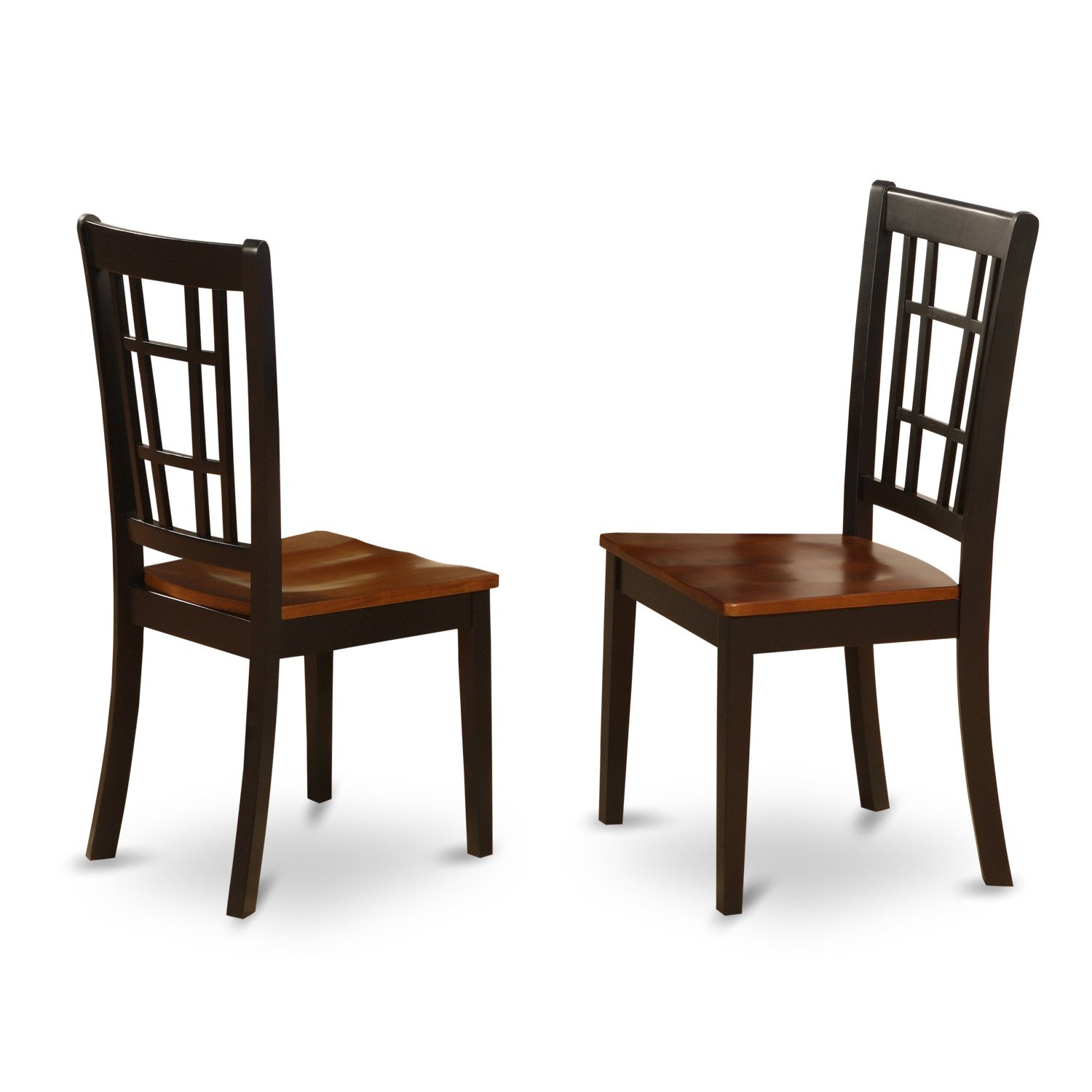 East West Furniture Plainville 9 Piece Set Includes an Oval Dining Room Table with Butterfly Leaf and 8 Wood Seat Chairs, 42x78 Inch, Black & Cherry